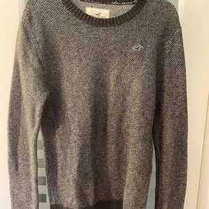 Hollister tweed black/white mens sweater